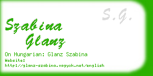 szabina glanz business card